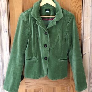 J. Crew Velvet Blazer Green
